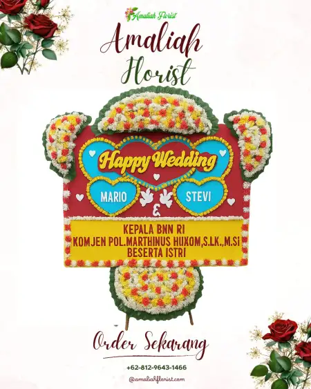 Papan Bunga Pernikahan Ngendrosari